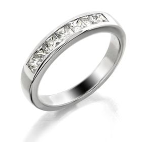 Picture of Channel set band princess cut stones