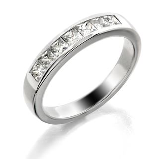 Picture of Channel set band princess cut stones