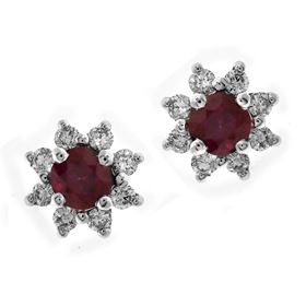 Picture of Four prong round center earrings