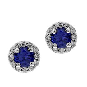 Picture of 2 bead round outline round center earrings