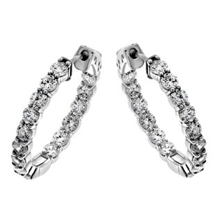 Picture of Prong set inside-outside hoops with lock