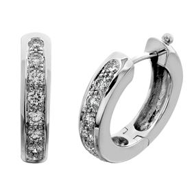 Picture of 5 bead pave set on the outside hoops