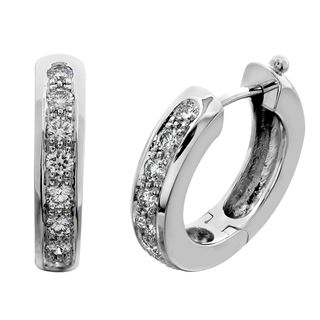 Picture of 5 bead pave set on the outside hoops