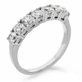 Picture of 7 stones double prong under gallery band