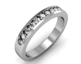 Picture of 11 round stones channel set band