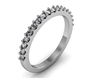 Picture of Half way shared prong set matching band