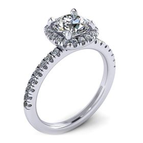 Picture of Cushion outline halo round center 3