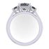 Picture of Three stone ring princess cut stones basket style