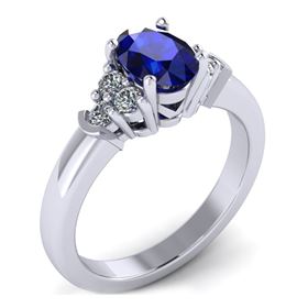 Picture of Oval with three stone each side