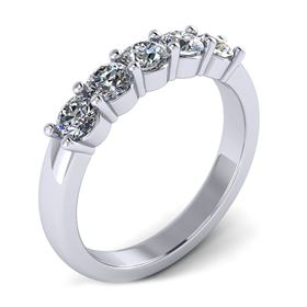 Picture of 5 stones shared prong band