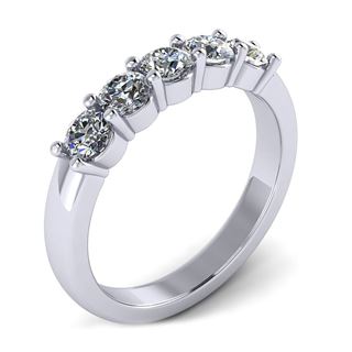 Picture of 5 stones shared prong band