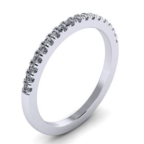 Picture of Split prong half way wedding band 3