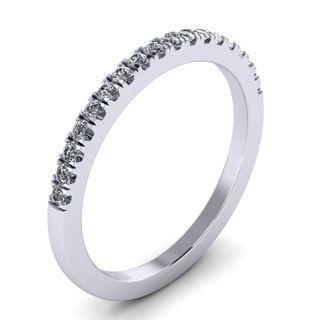 Picture of Split prong half way wedding band 3